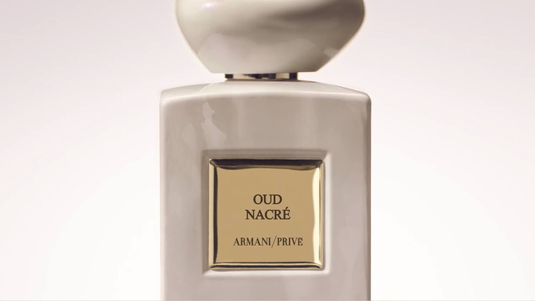 Armani Prive Oud Nacre perfume bottle.